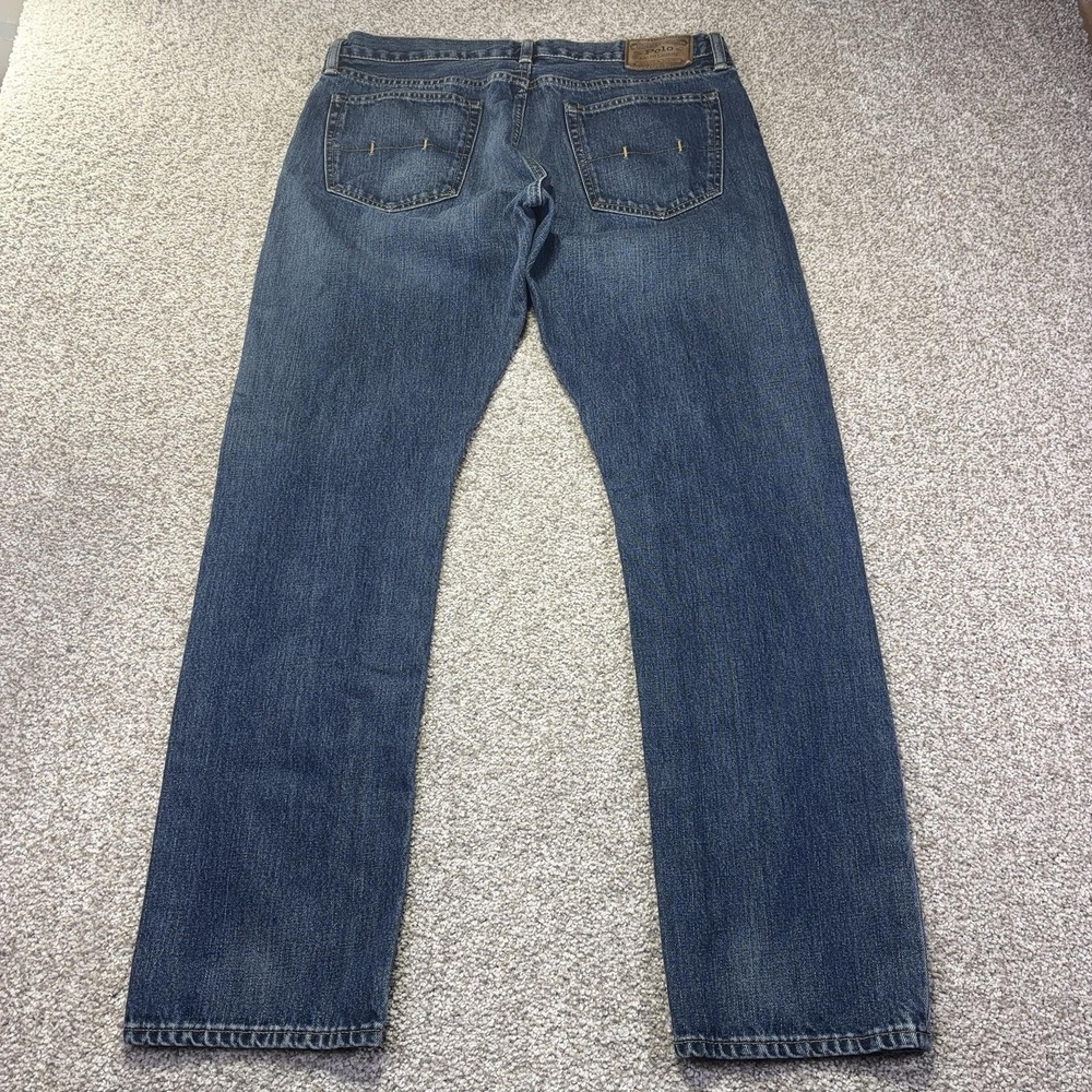Polo Ralph Lauren Jeans Mens 34x32 Blue Medium Wash Regular Straight Denim